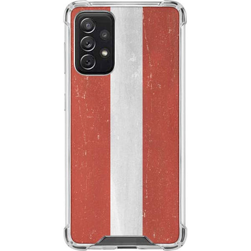 Latvia Flag Distressed Galaxy A72 5G Clear Case